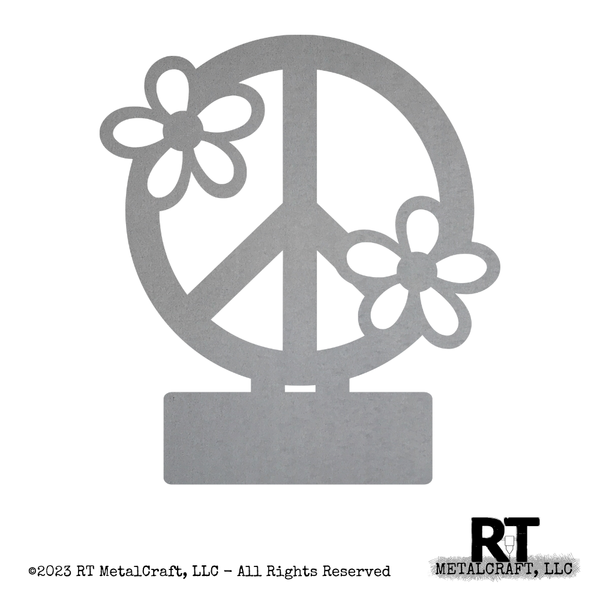 Bare Metal - Peace Sign With Flowers Standing