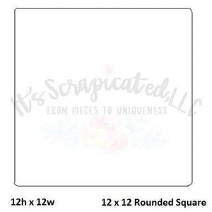 Bare Metal - 12" X 12" Rounded Square 