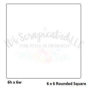 Bare Metal - 6" X 6" Rounded Square 